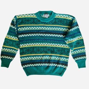City Streets Vintage 90s Patterned Knit Sweater